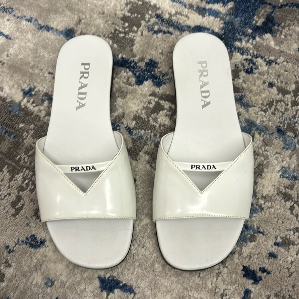 Prada white sandals